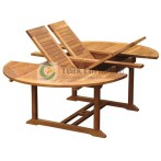 Oval Extendable Teak Garden Table